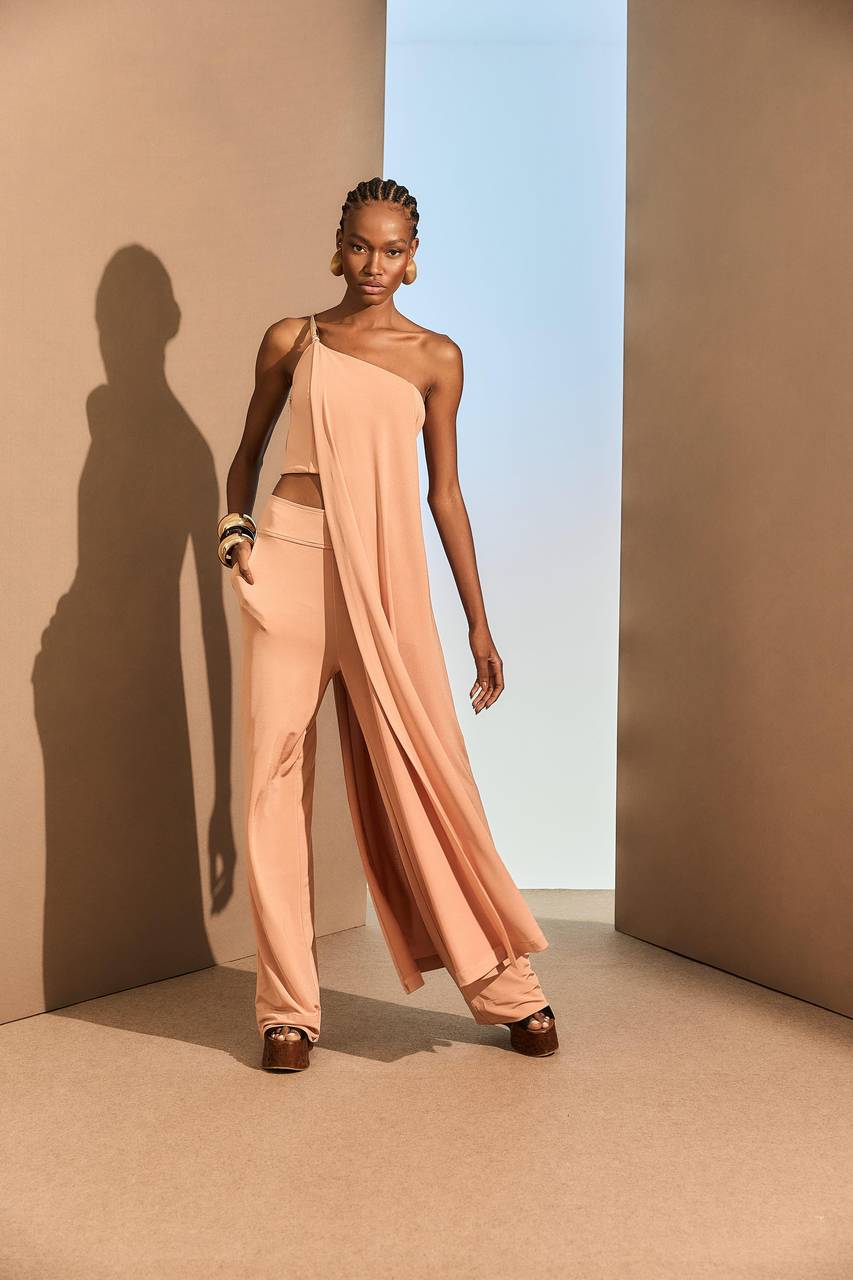 Calça Fluid Shine - Peach CAL0042-PEA