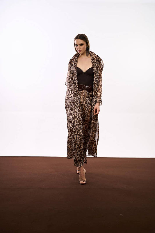 Casaco Trench Coat Animal Print - Animal Print Choco CAS0016ANPRCH