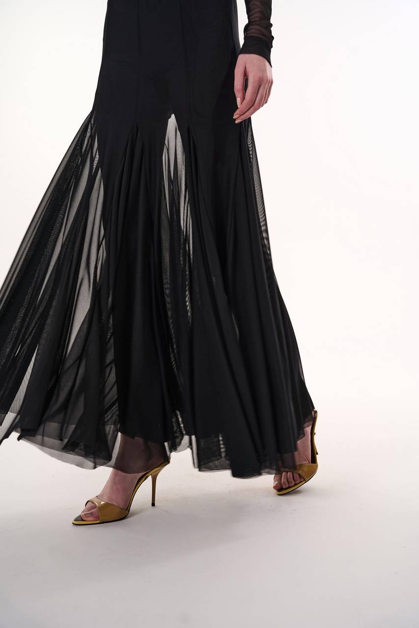Saia De Tule Nesgas - Preto SAI0052PTO