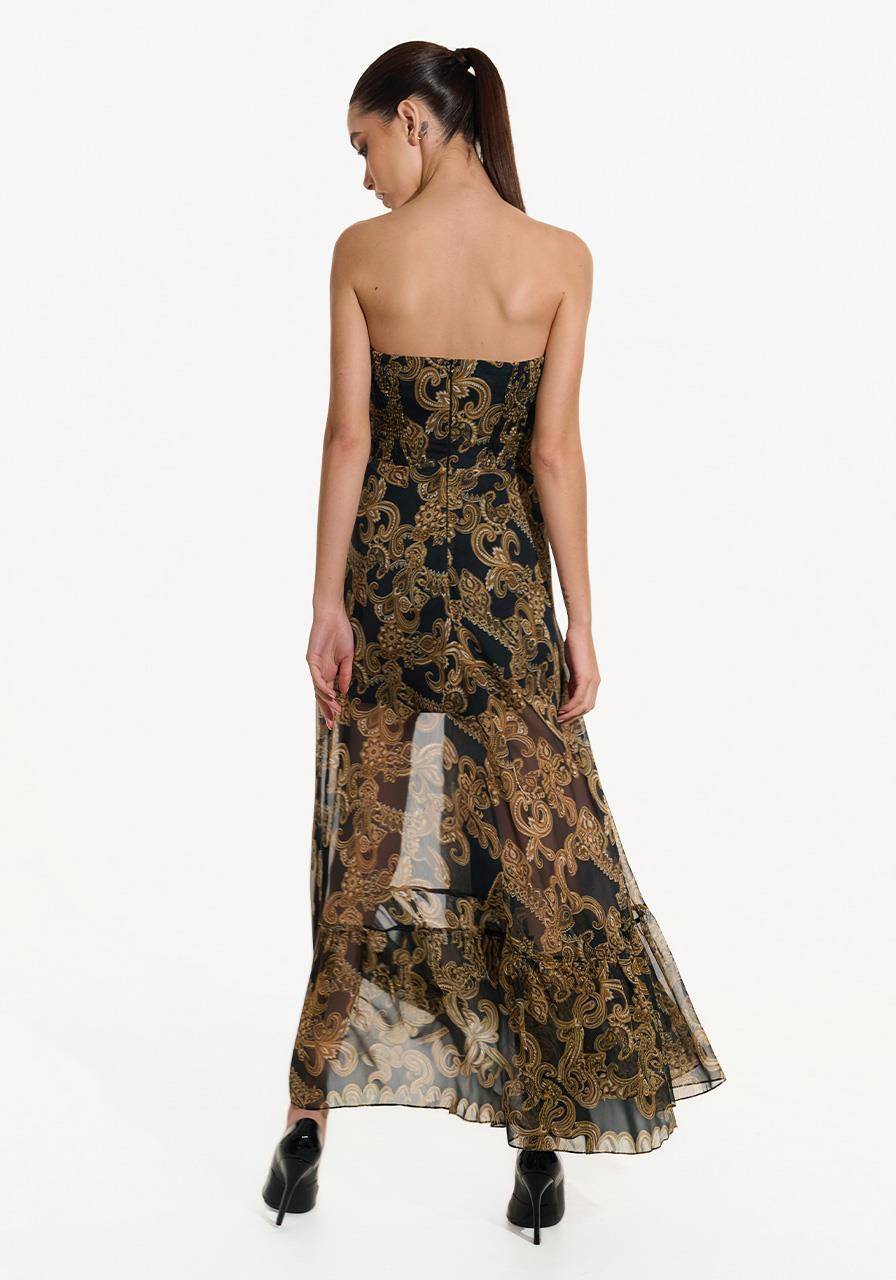 Vestido Bojo Corselet Paisley - Estampa Paisley