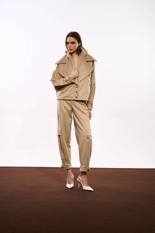 Calça Slouchy Suede - Camel CAL0125CAM