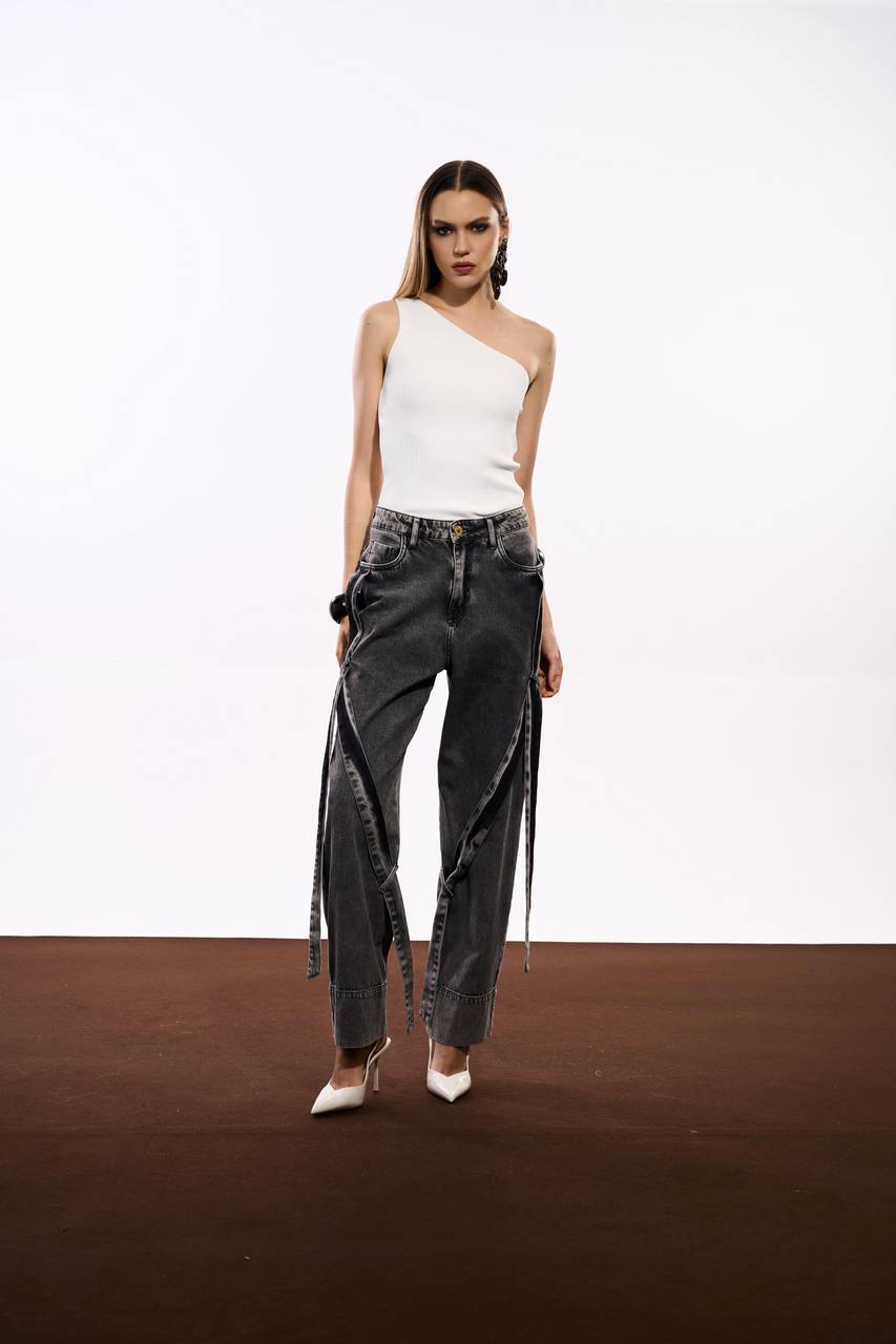 Calça Jeans Tiras Black - Jeans Black CAL0153JEANS BLAC
