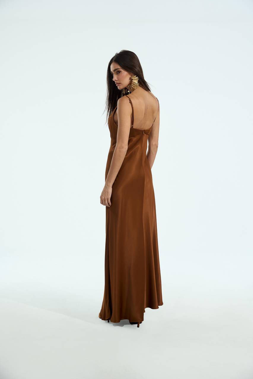 Vestido Alça Sleep Dress - Marrom VES0013