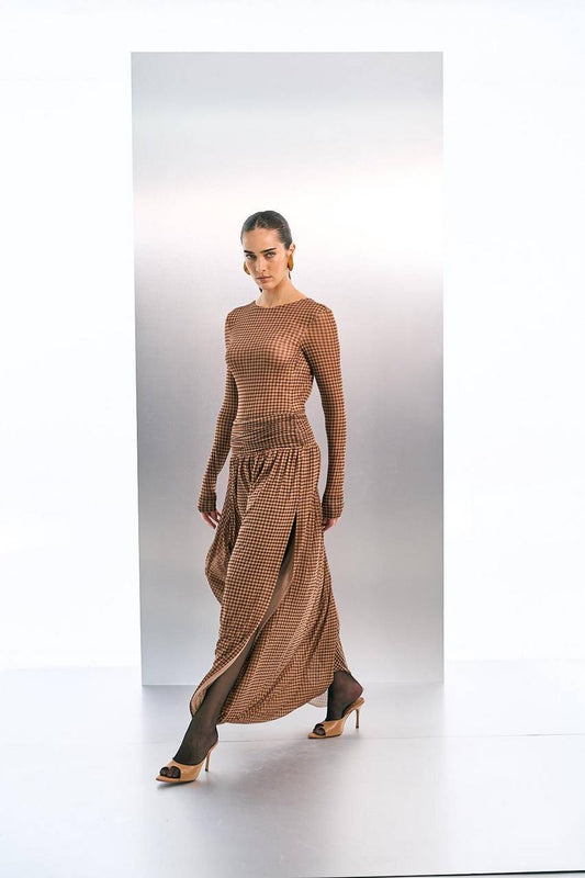 Vestido Longo Tule Vichy - Vichy VES2108VIC