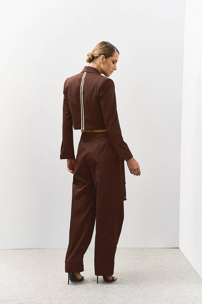 Calça Slouchy Alfaiataria - Marrom CAL0151MRO
