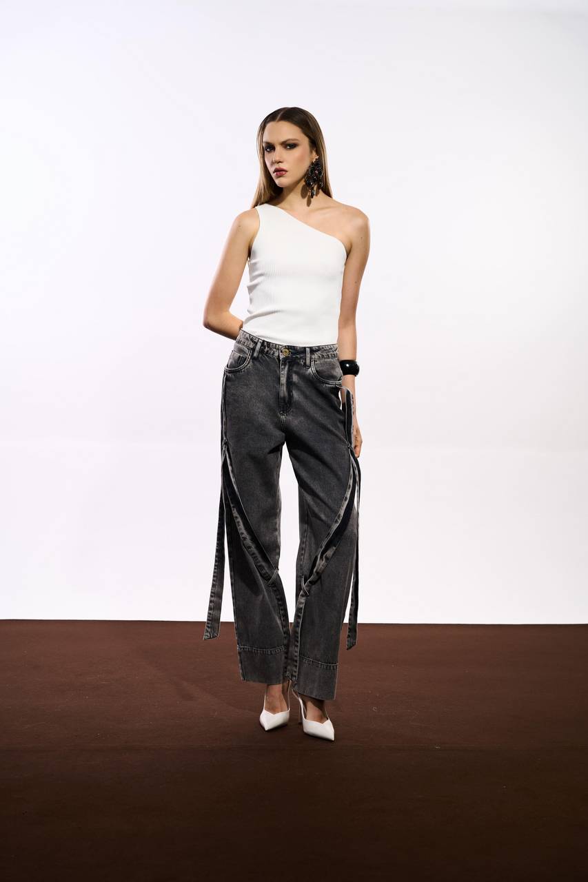 Calça Jeans Tiras Black - Jeans Black CAL0153JEANS BLAC