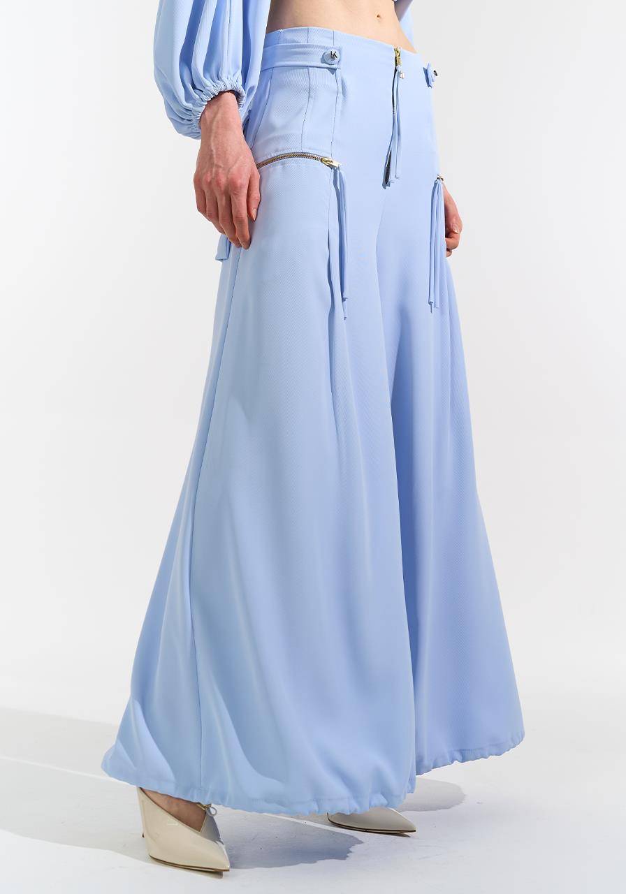Calça Cos Estruturado - Azul Claro CAL0194AZCL