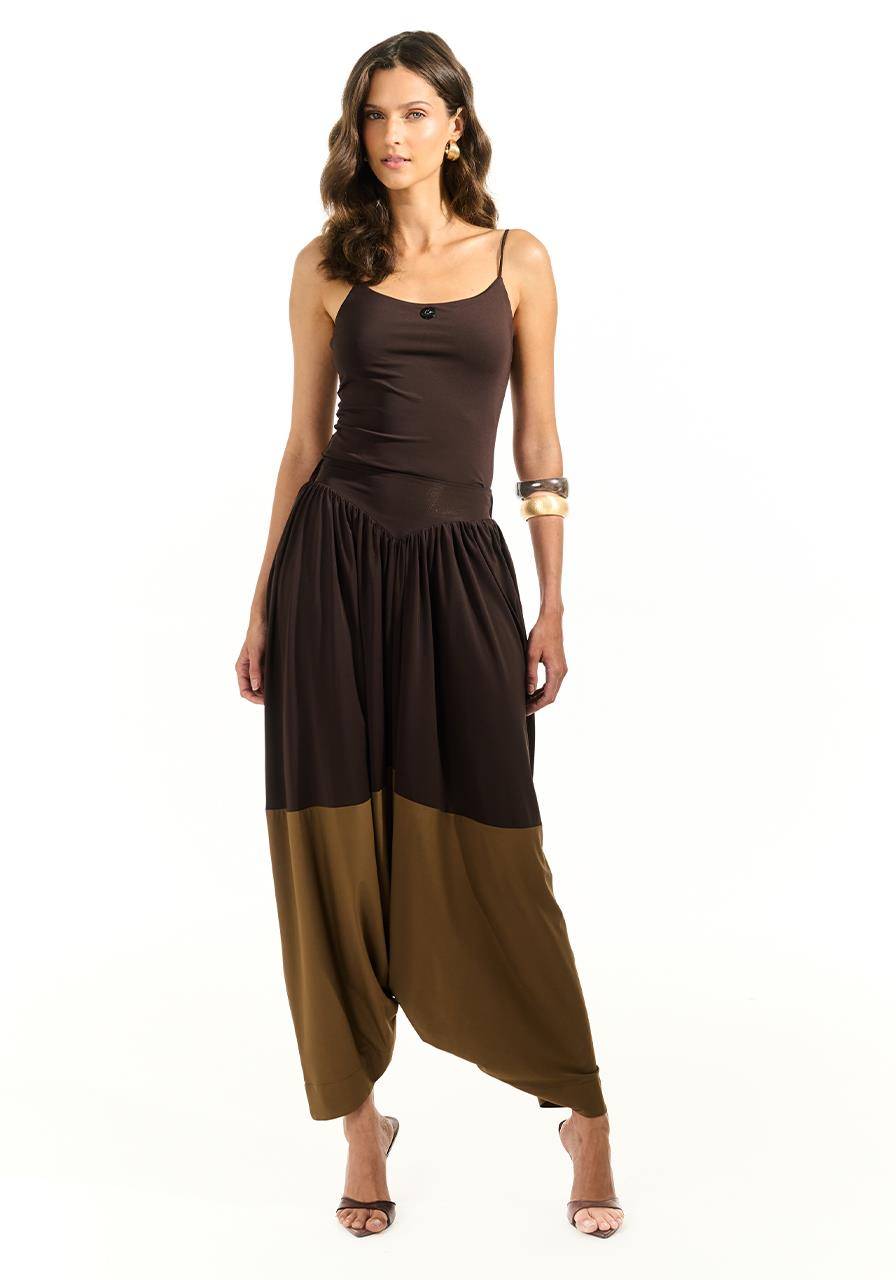 Calça Saruel Bicolor - Cafè/mascavo CAL0185CF/MS