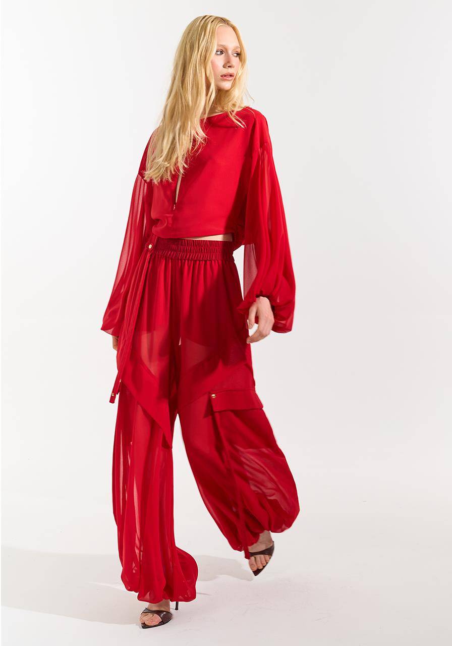 Calça Cargo - Vermelho CAL0232-VEM