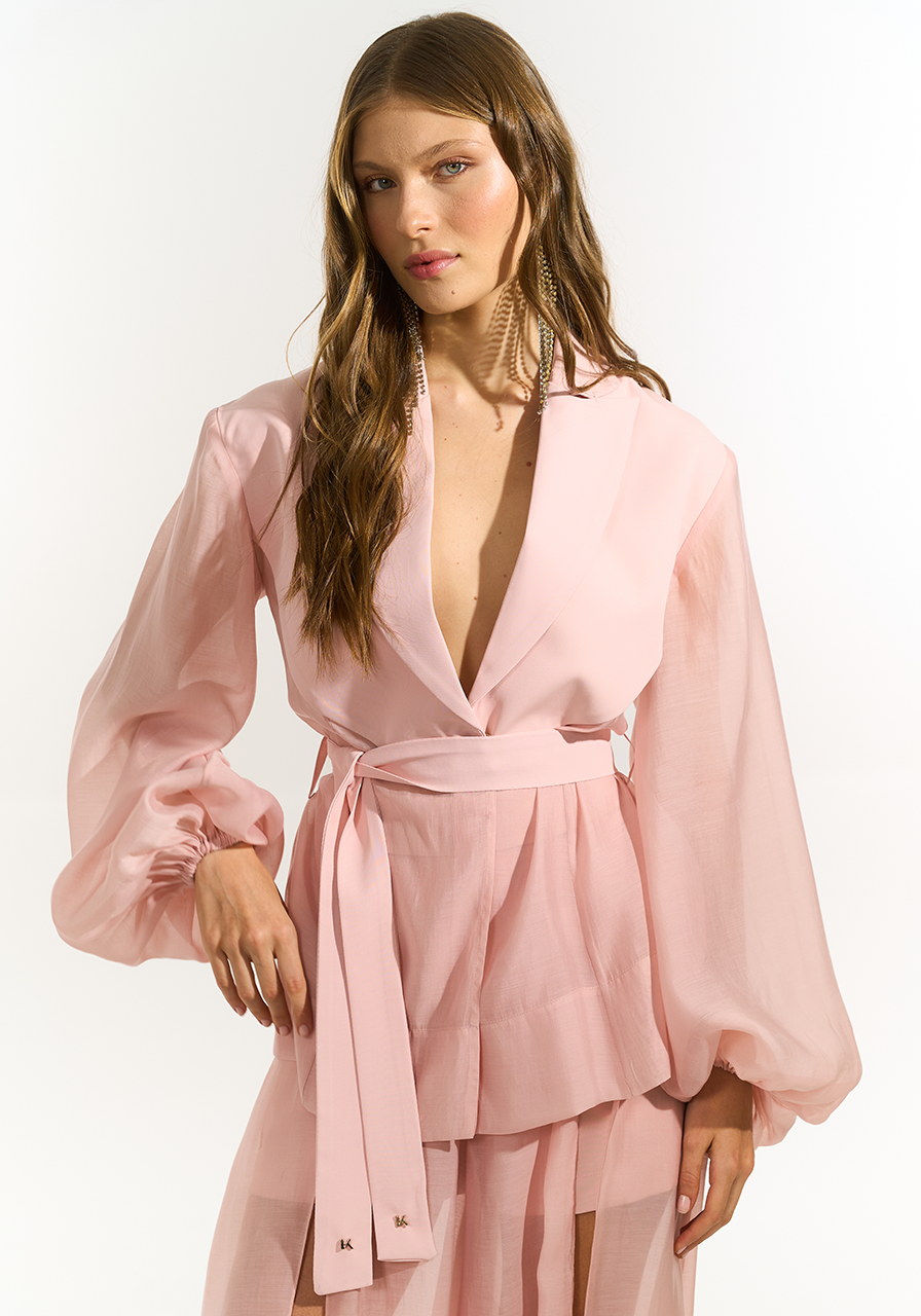 Blazer Faixa C/ Recorte - Rose BLZ0040RS