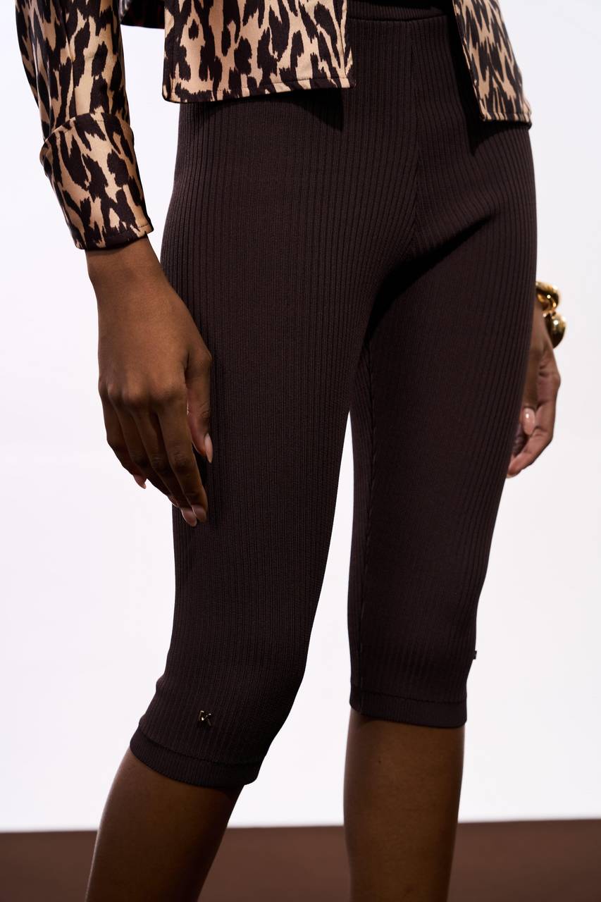 Calça Corsário Tricot - Marrom CAL0086MRO