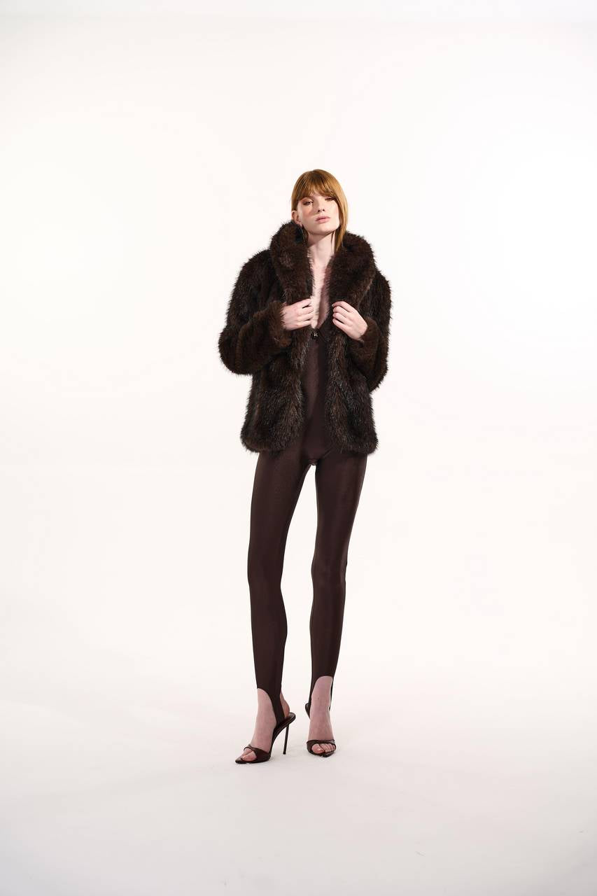Blazer Com Maxi Gola - Marrom BLZ0028MRO