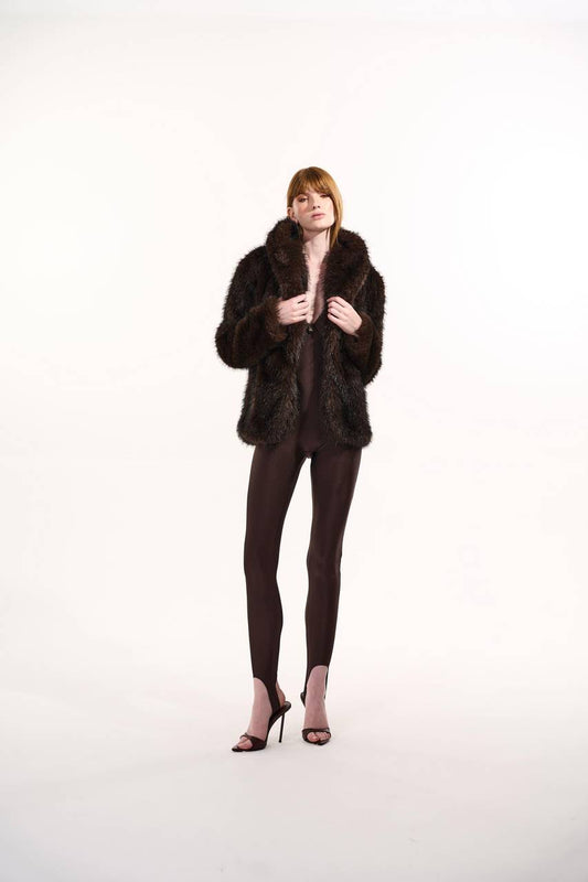 Blazer Com Maxi Gola - Marrom BLZ0028MRO