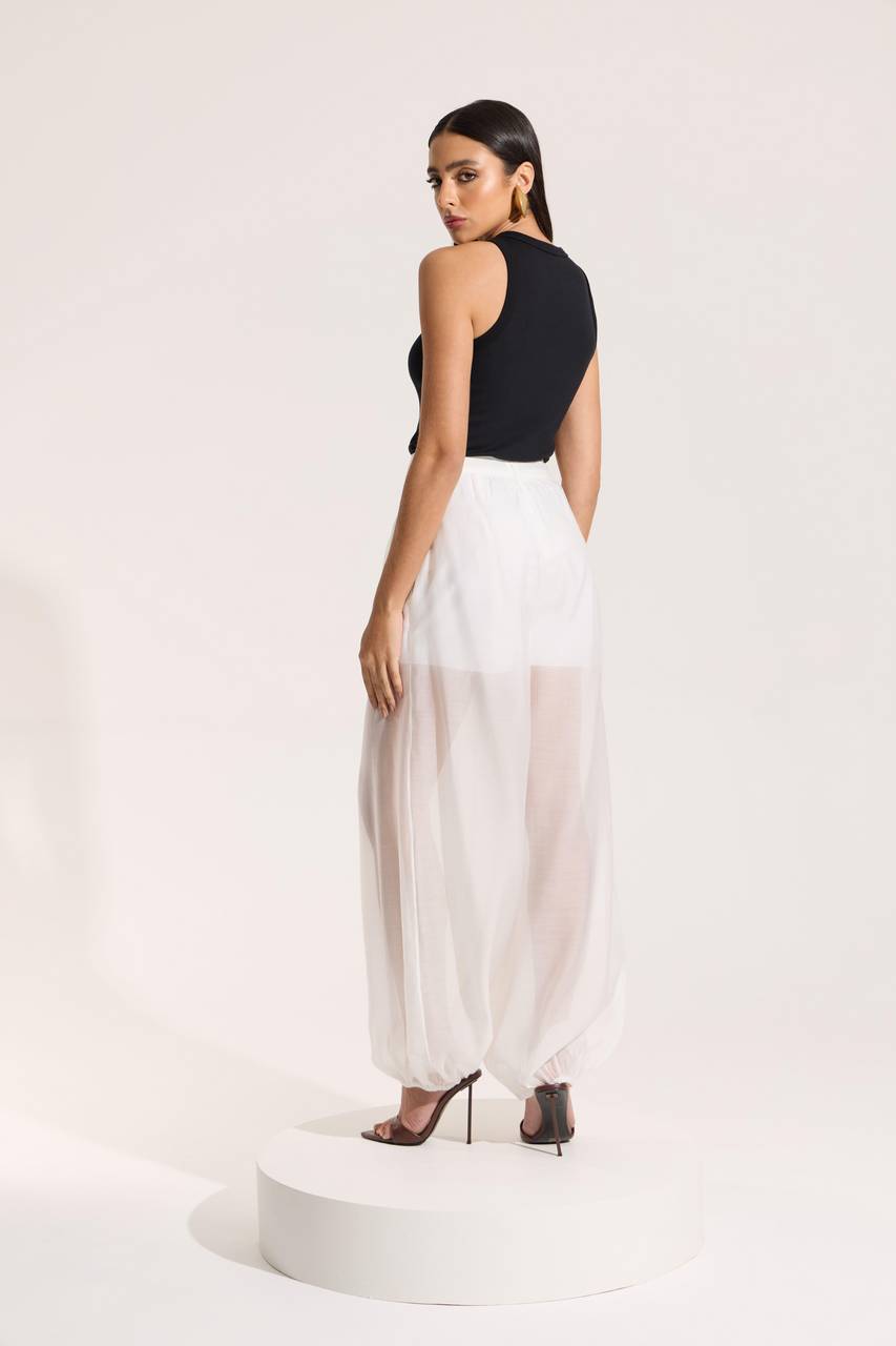 Calça De Organza Aladim - Off White CAL0082OFF