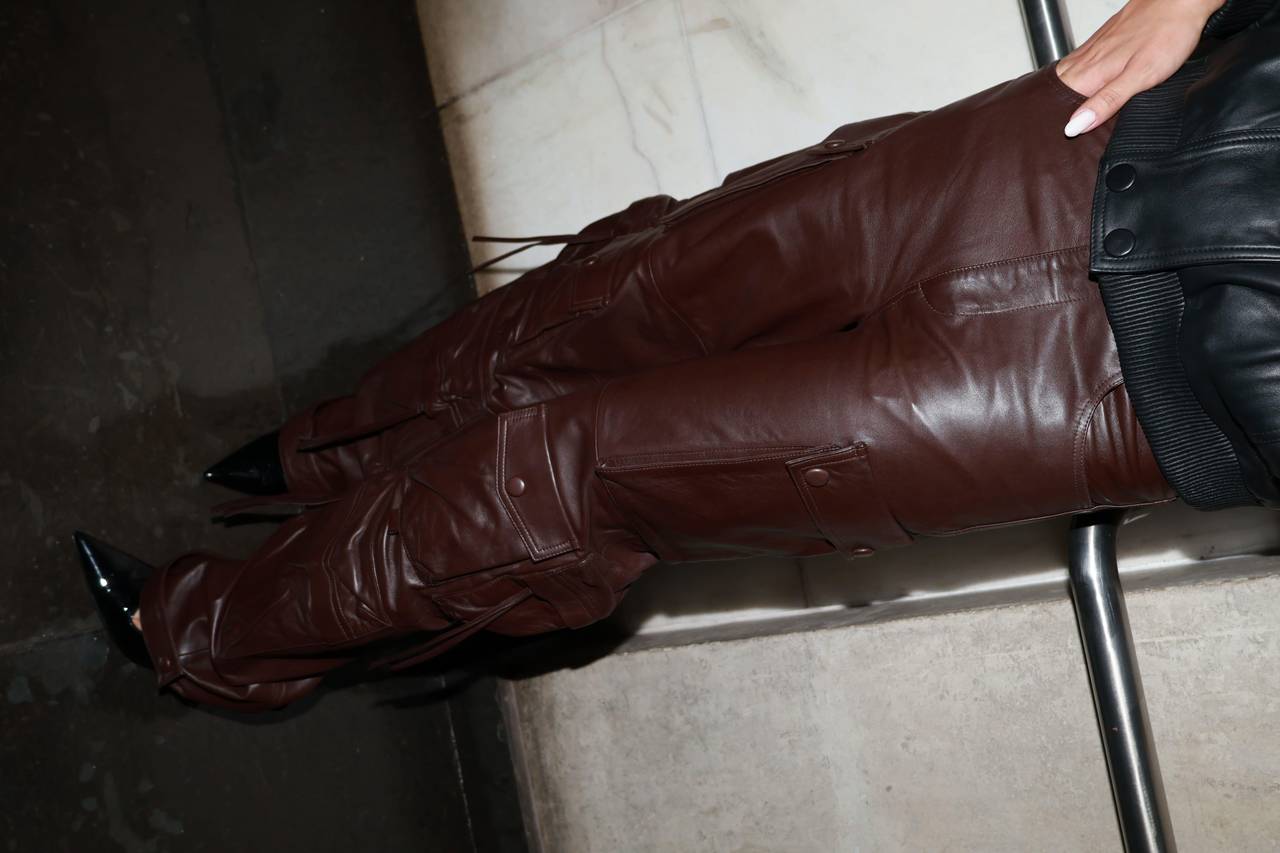Calça Cargo Couro - Marrom CAL2098MRO
