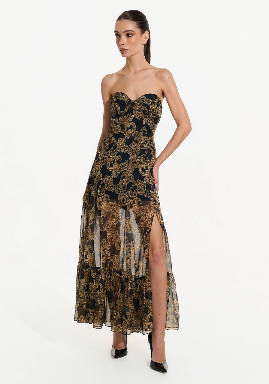 Vestido Bojo Corselet Paisley - Estampa Paisley