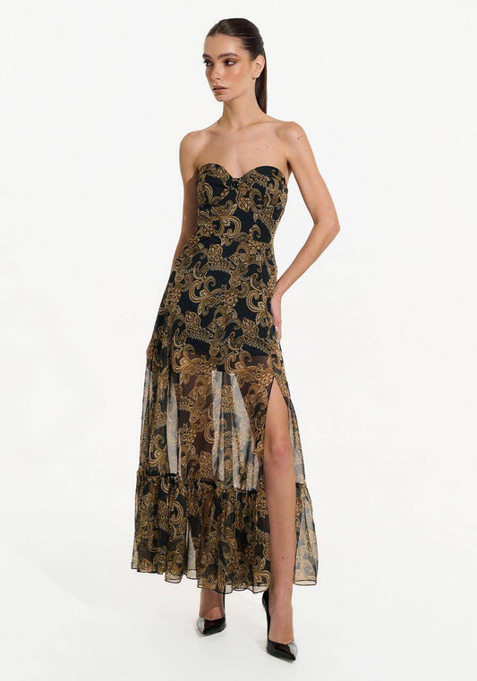 Vestido Bojo Corselet Paisley - Estampa Paisley