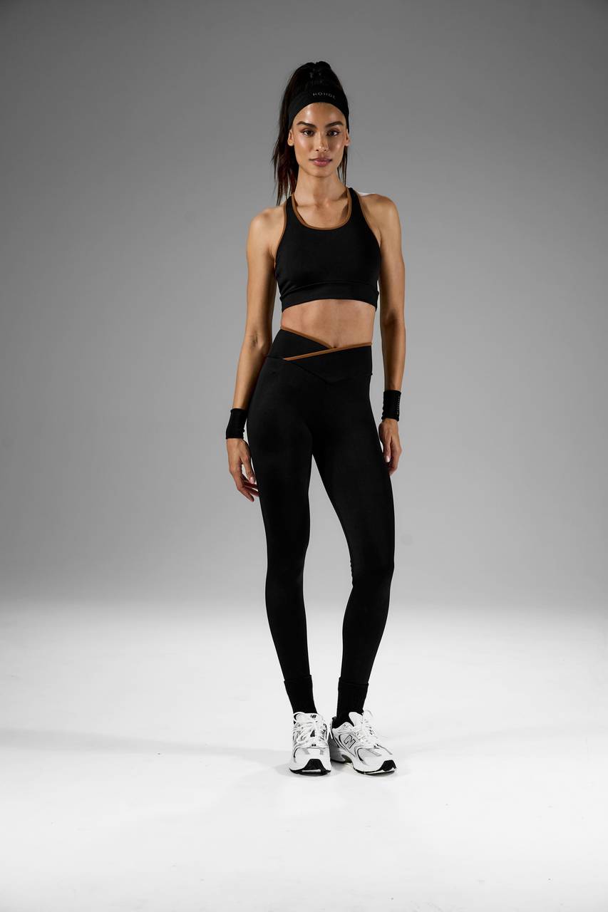 Top Bicolor - Preto/caramelo TOP0052PT/CA