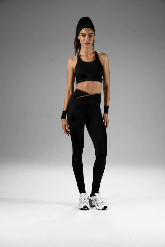 Top Bicolor - Preto/caramelo TOP0052PT/CA