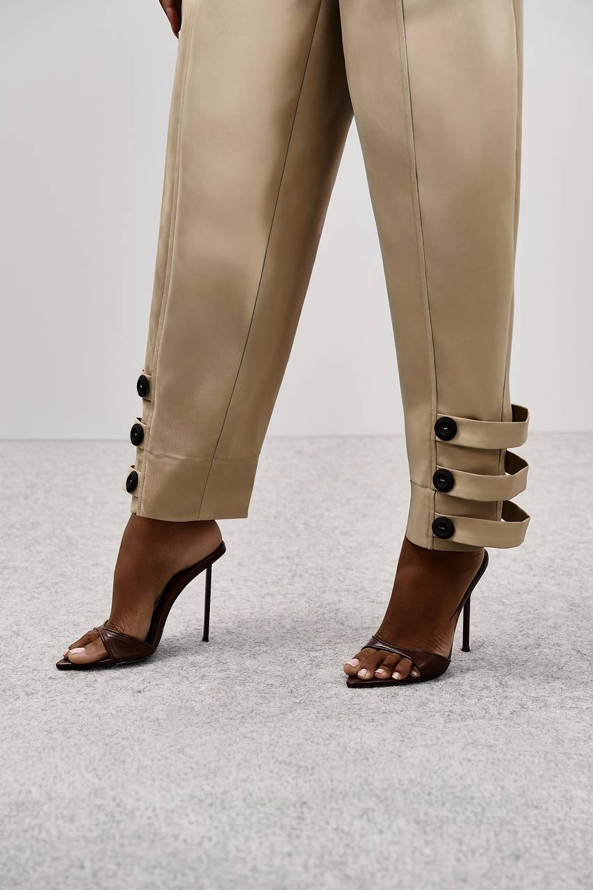 Calça Slouchy Detalhe - Caqui CAL0113CAQ