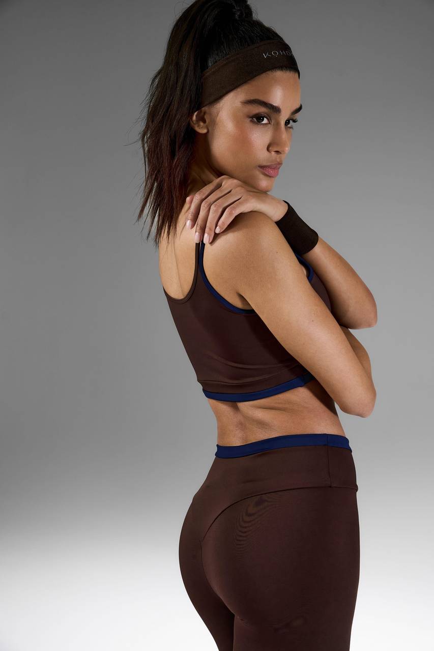 Calça Legging Bicolor - Marrom / Marinho CAL0150MRMA