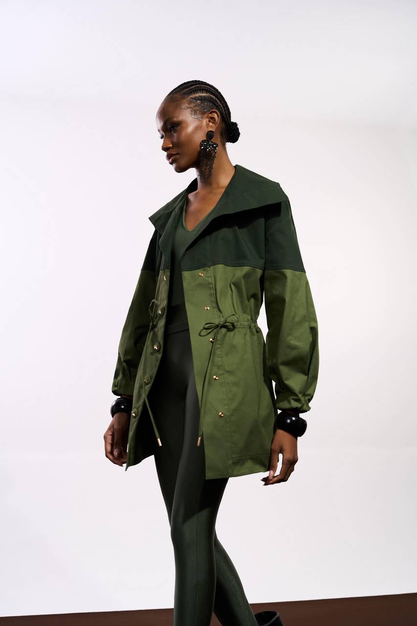 Maxi Parka Com Gola Over - Verde Militar PAK0008VDMT