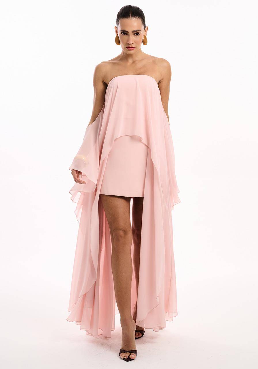 Vestido Rosa Ombro A Ombro