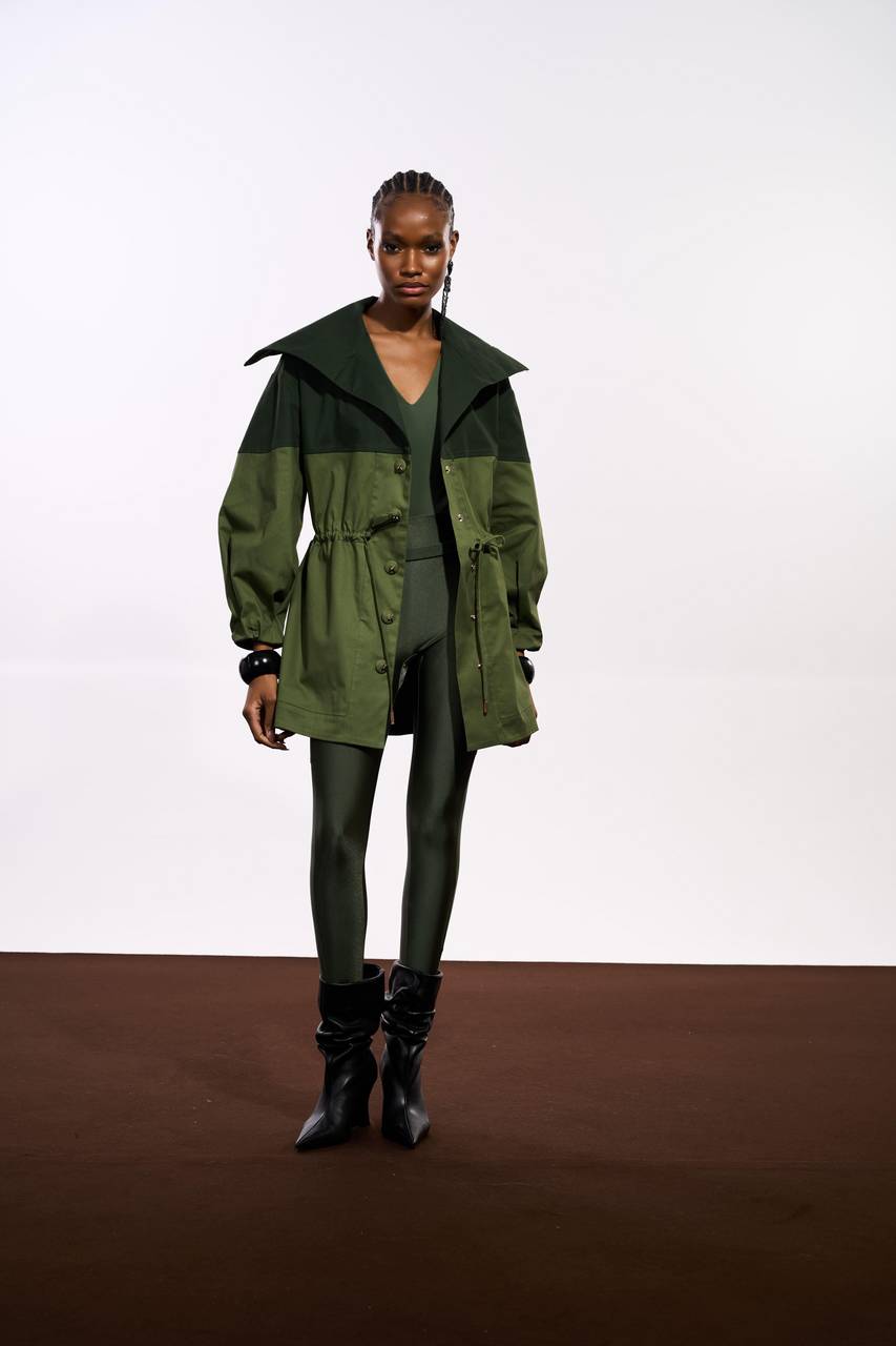 Maxi Parka Com Gola Over - Verde Militar PAK0008VDMT