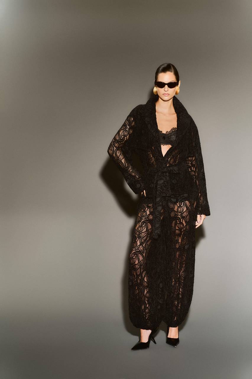 Calça Renda Aveludada - Preto CAL0096PTO