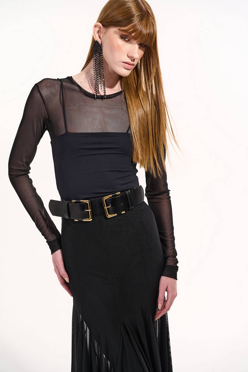 Saia De Tule Nesgas - Preto SAI0052PTO