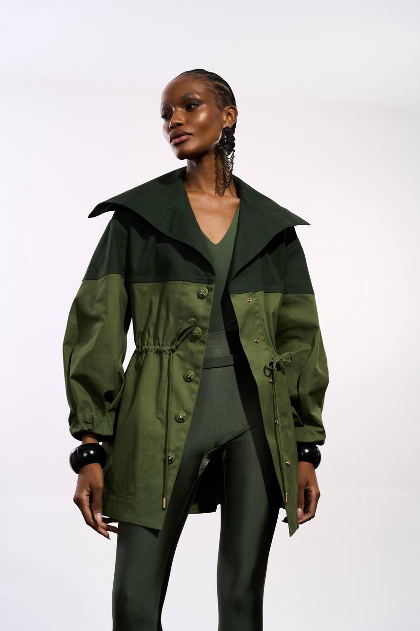 Maxi Parka Com Gola Over - Verde Militar PAK0008VDMT