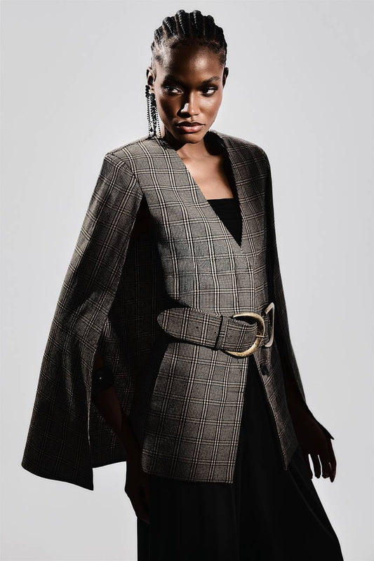 Blazer Capa Pied Poule - Pied Poule BLZ0019- PIED