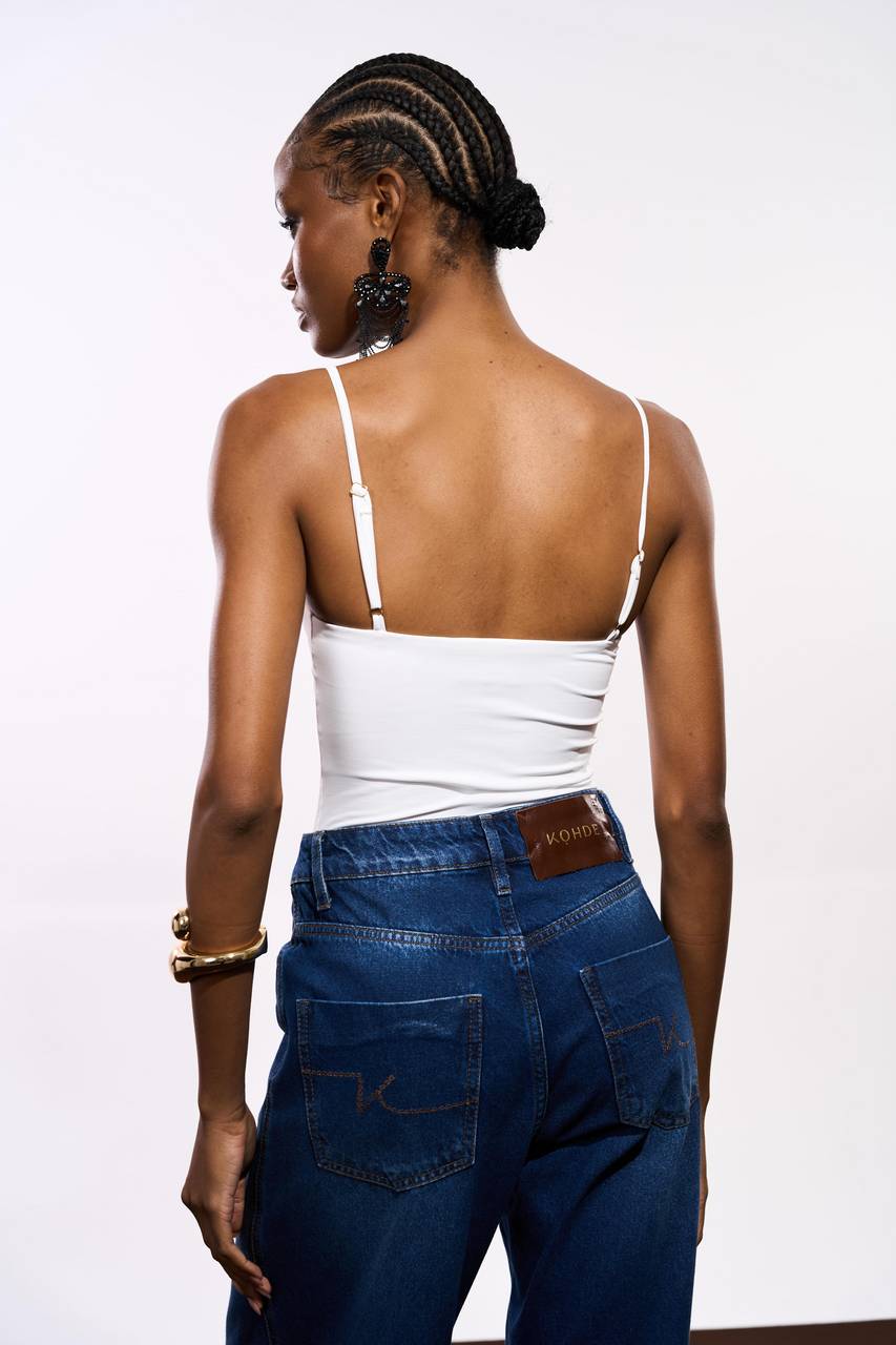 Calça Jeans Recorte Fenda Perna - Jeans CAL0158JEA