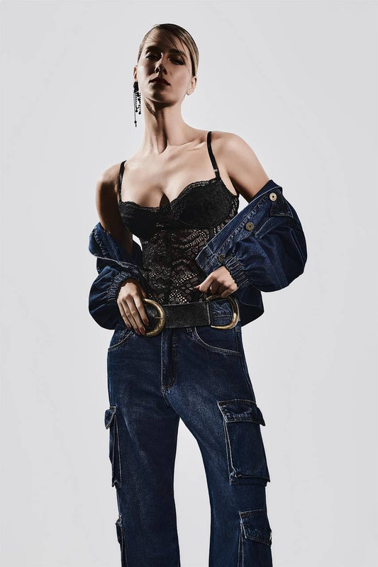 Calça Jeans Reta Super Cargo - Jeans CAL0141JEA