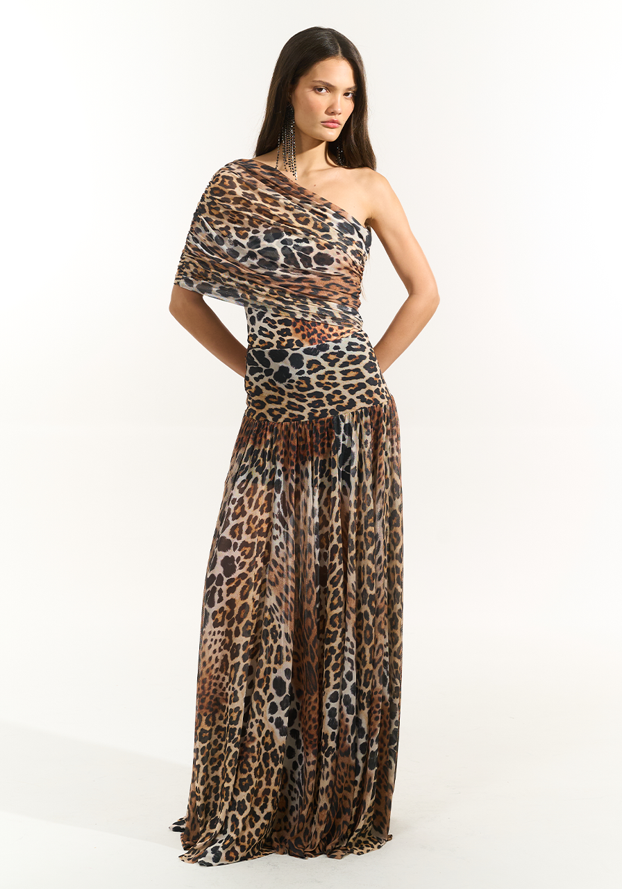 Saia Longa Estampada - Brown Leopard SAI0062BROWL