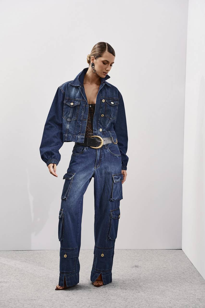 Jaqueta Jeans Gola Dupla - Jeans JAQ0015JEA