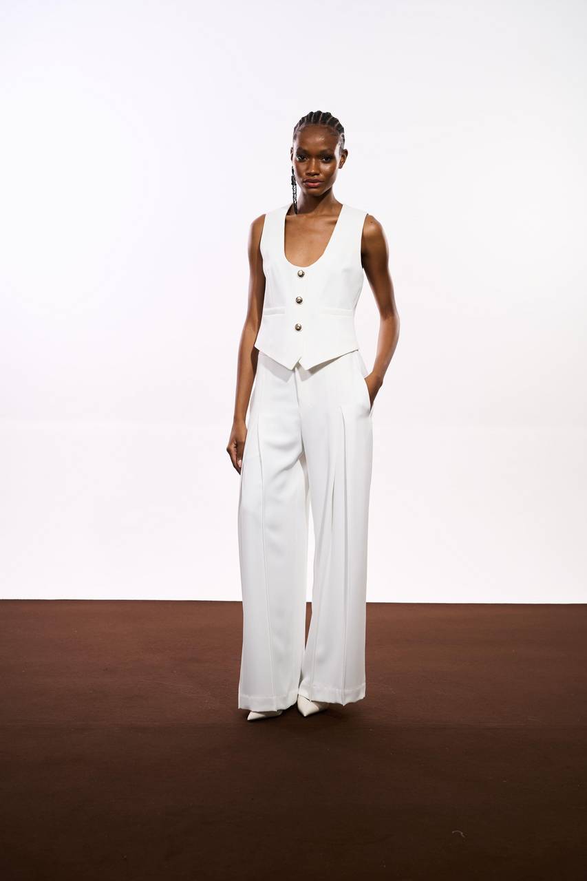 Calça Alfaiataria - Off White CAL0160OFF