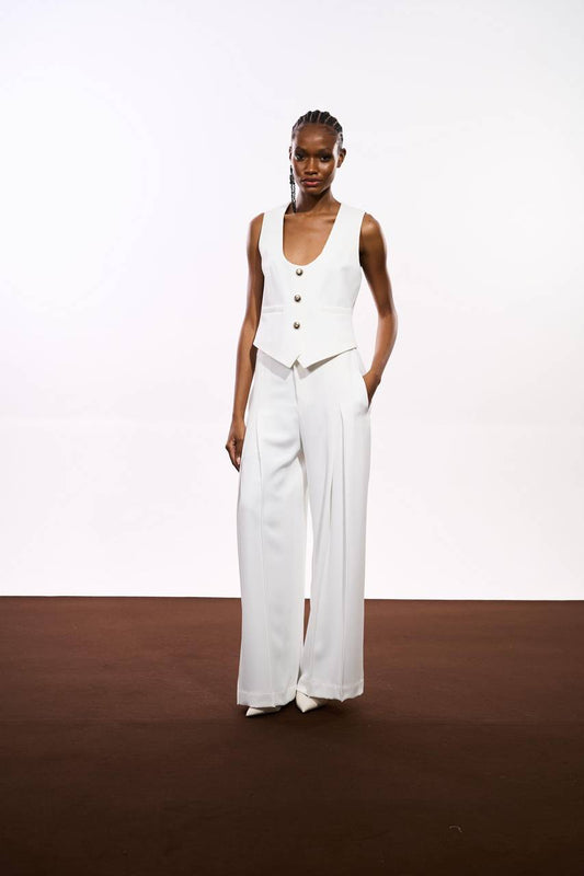 Calça Alfaiataria - Off White CAL0160OFF