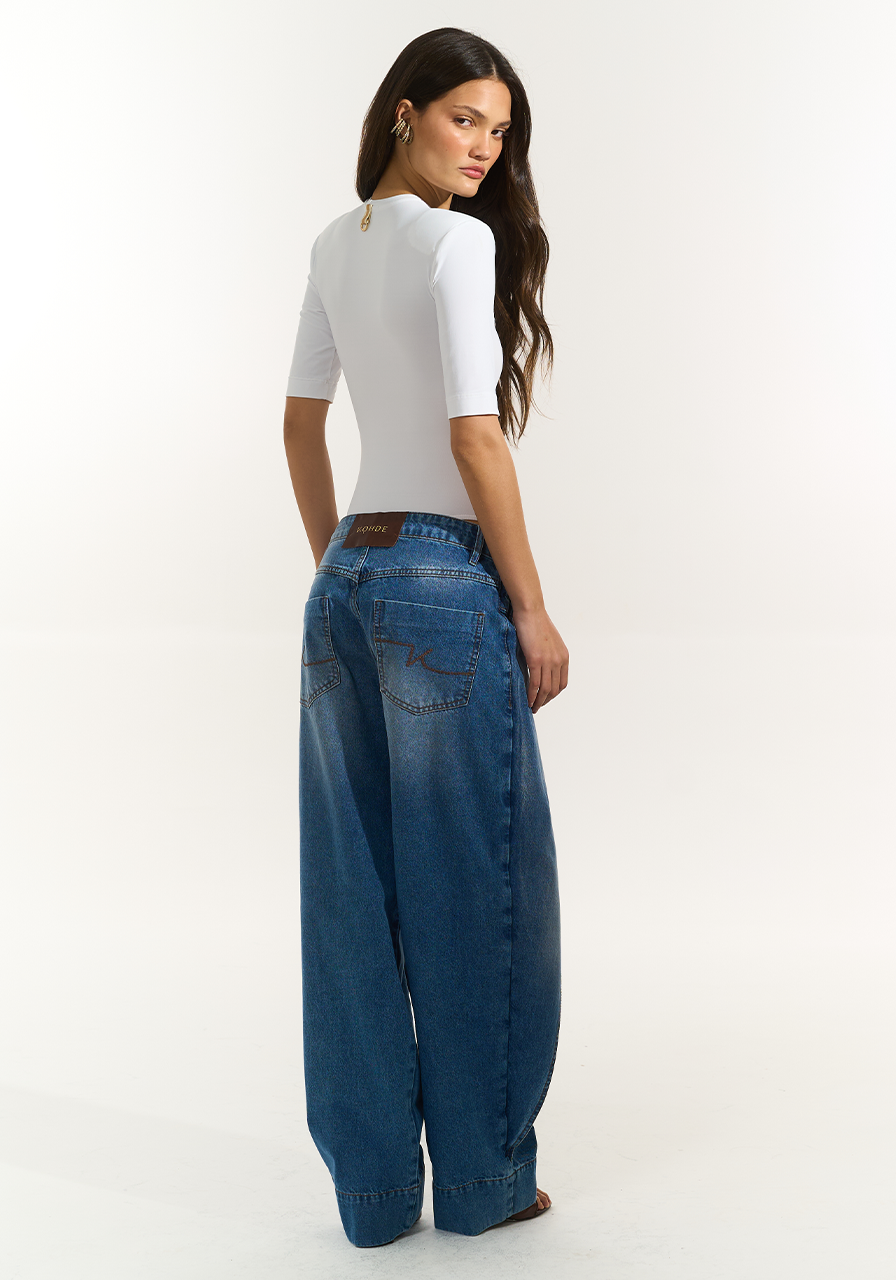 Calça Jeans Cós Transpassado - Jeans CAL0204JEA
