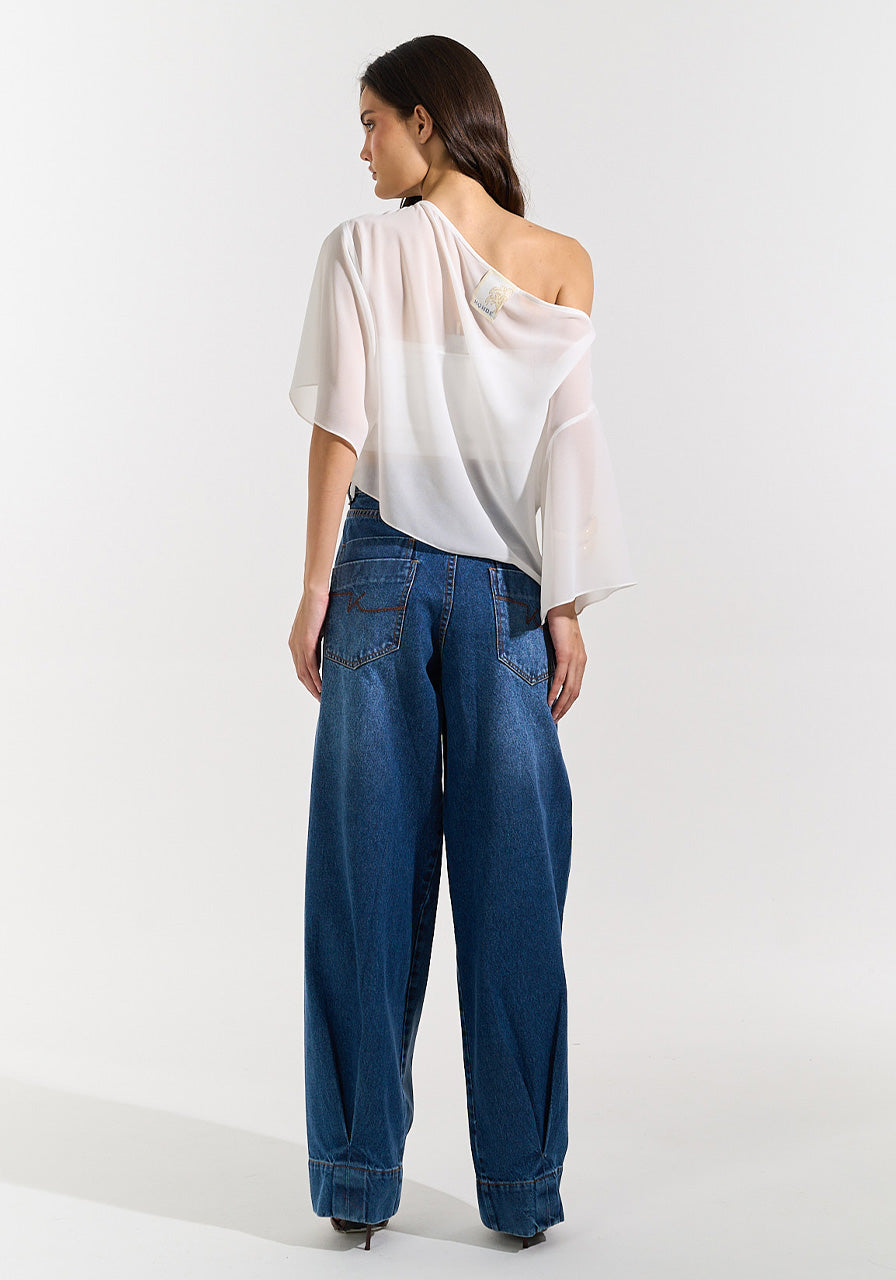 Calça Jeans Ballon Bolsos Duplos - Jeans CAL0177JEA