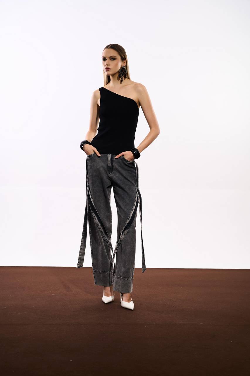 Calça Jeans Tiras Black - Jeans Black CAL0153JEANS BLAC