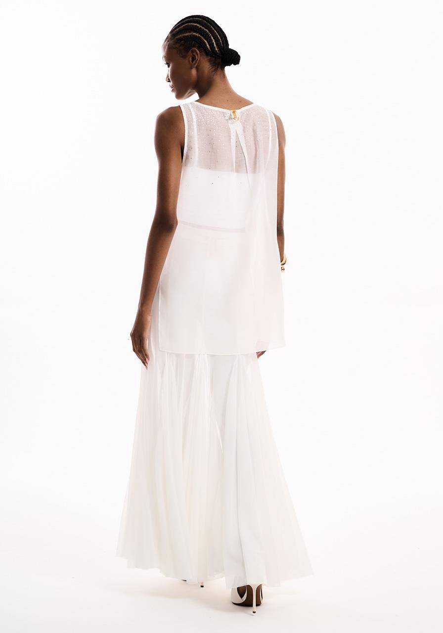 Regata Transparência Com Aplicação - Off White BLU2135OFF
