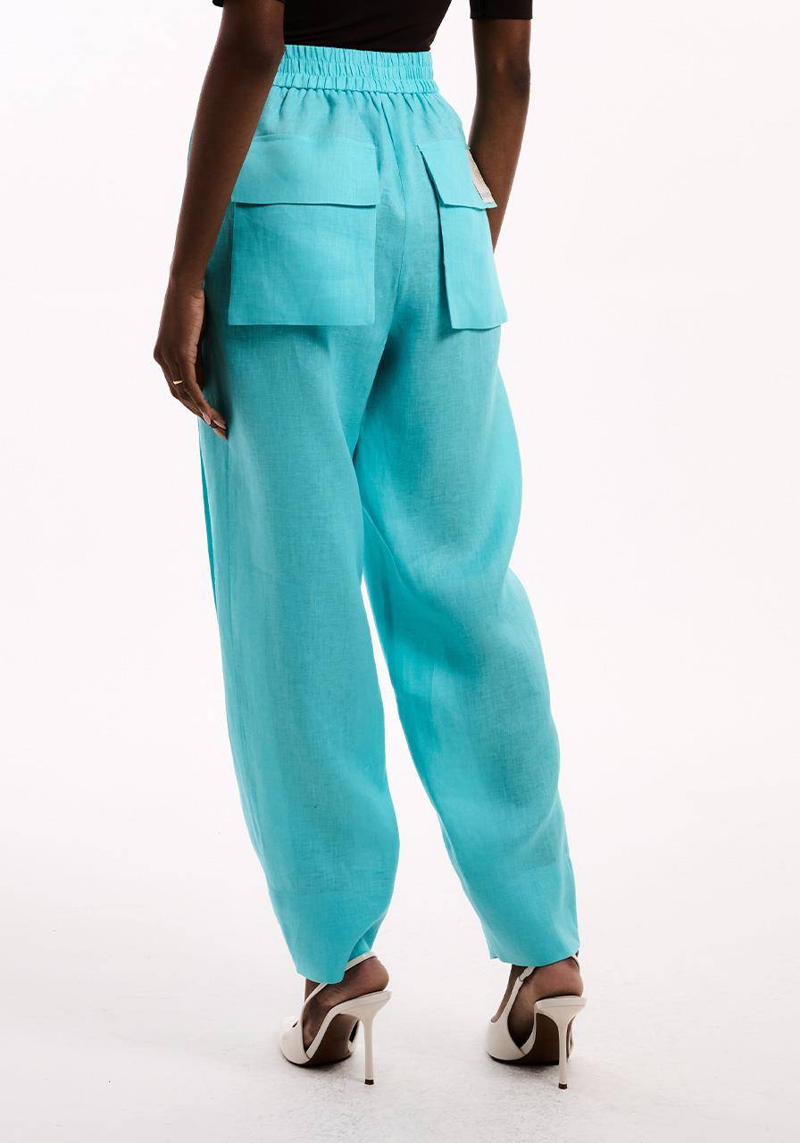 Calça Slouchy Barra Larga - Tiffany CAL2134TIFF