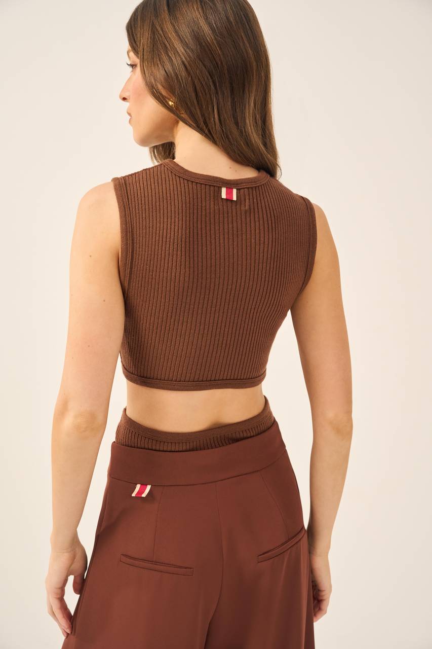 Top Tricot Cruzado - Cafe TOP0001CAF