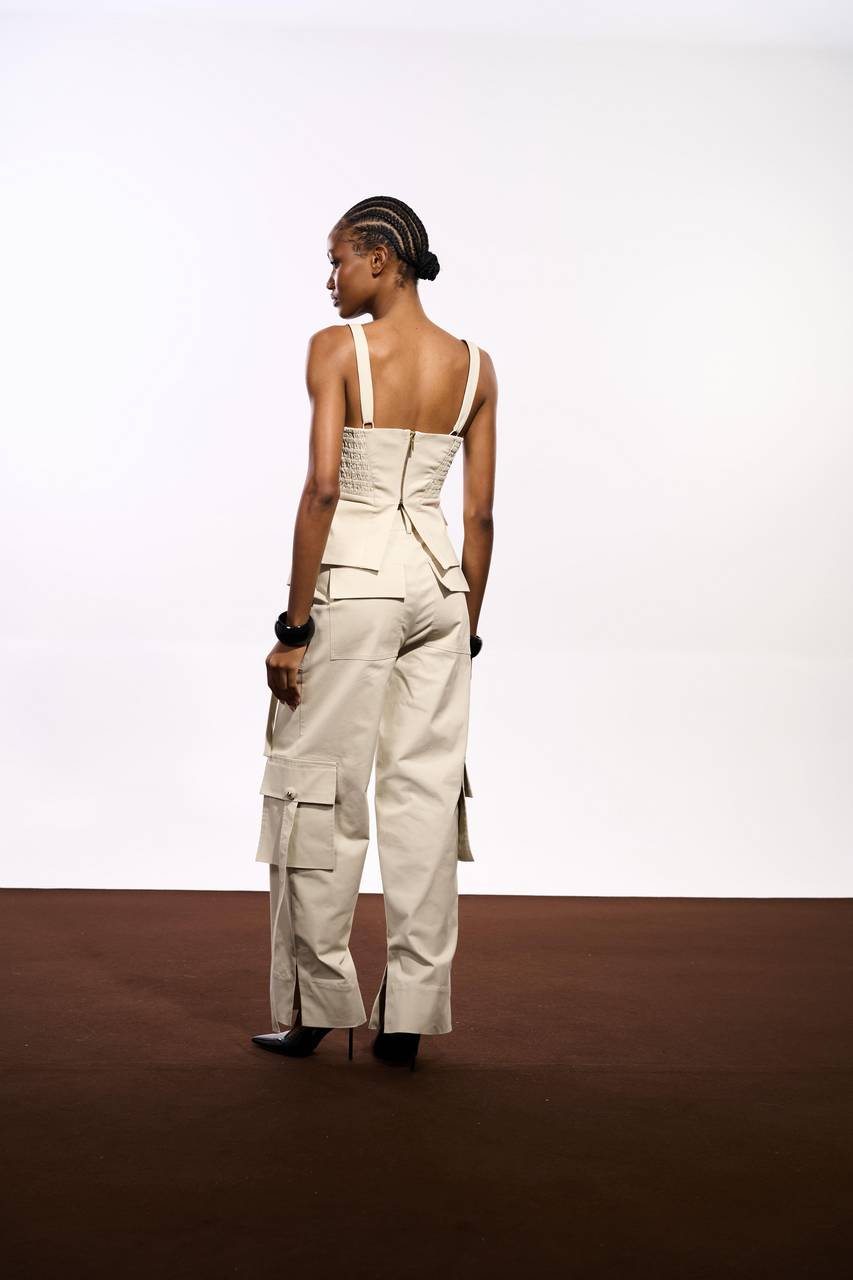 Calça Cargo Com Bolsos Fole - Bege CAL0129BEG