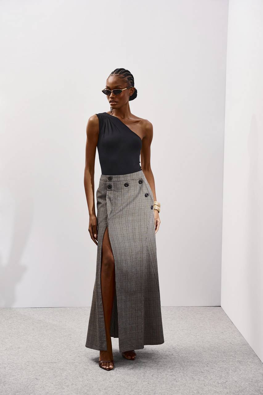 Saia Alfaiataria Pied Poule Nesgas - Pied Poule SAI0036- PIED