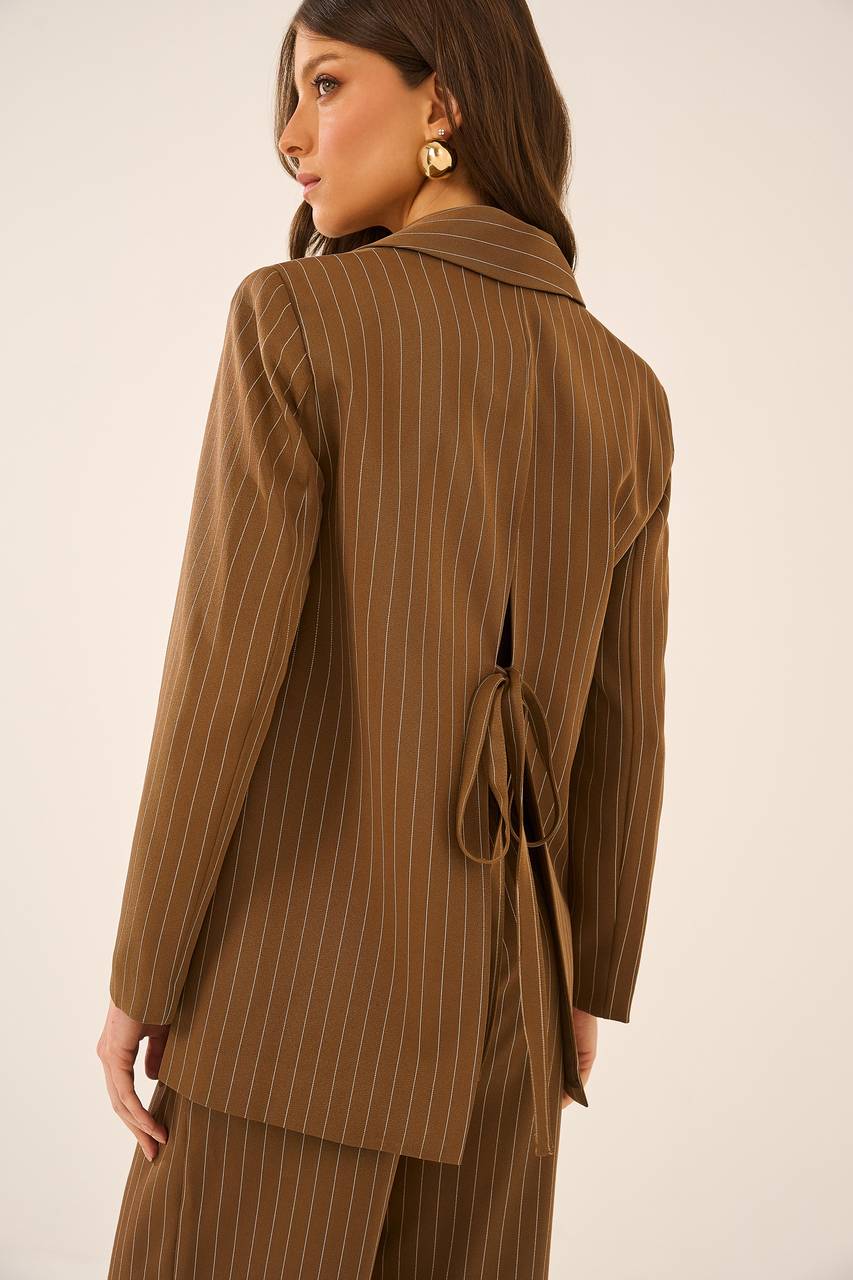 Blazer Risca De Giz - Caramelo BLZ0008PELE