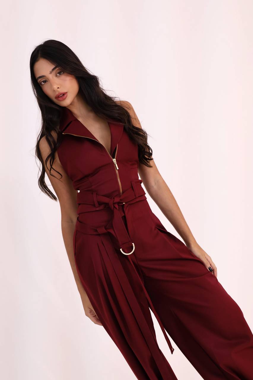 Calça Slouchy Alfaiataria - Vinho CAL0151VIN