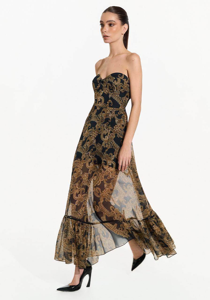Vestido Bojo Corselet Paisley - Estampa Paisley