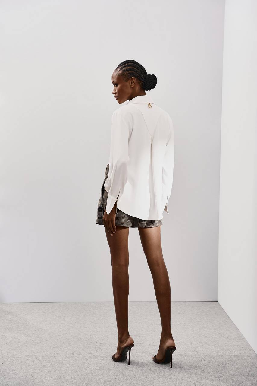 Camisa Alfaiataria Leve Fenda Lateral - Off White CAM0034OFF